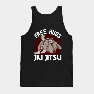 Funny Free Hugs Jiu Jitsu Pun BJJ Martial Arts Tank Top